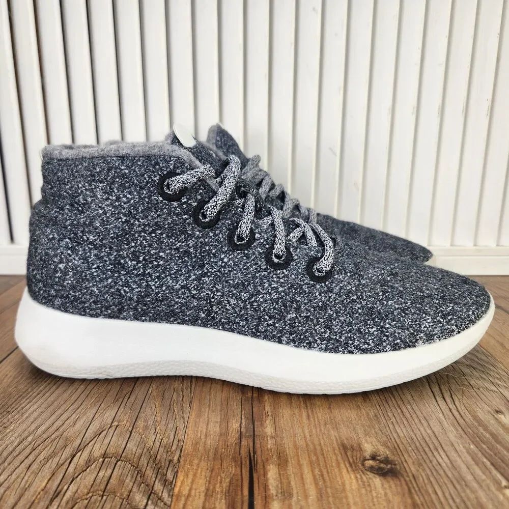 Allbirds Wool Runner-Up Mizzle Running Shoes Womens Size 9 Gray Merino High Top